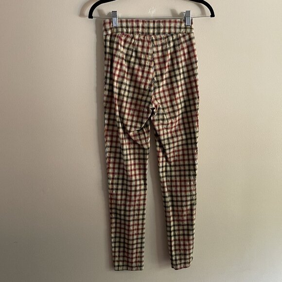 Free People Wmn 24 Plaid Academia Preppy High Waist Ella Kick Skinny Ankle Pants - Picture 7 of 11